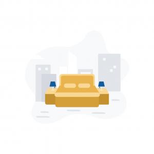 Double Room with Two Double Beds and Roll-In Shower - Mobility/Hearing Accessible - Non-Smoking